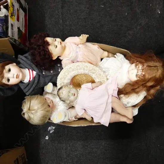 BOX LOT ASST. LG DOLLS