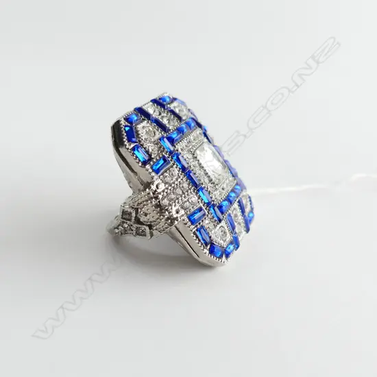 LG COSTUME DECO STYLE COCKTAIL RING 35x30mm 