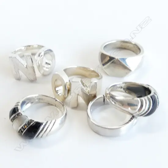 6 925 SILVER DRESS RINGS 