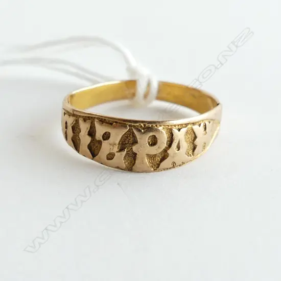 VICTORIAN 15CT? MIZPAH RING (FAULTED) 2gm SIZE K