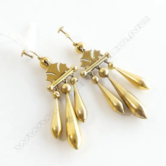 PR 9CT SCREW BACK EARRINGS 8.4 GRAMS