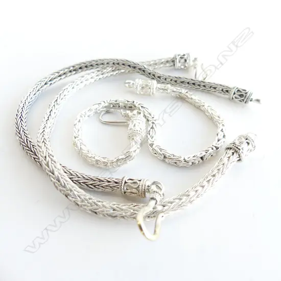 3 SILVER BRACELETS STAMPED 925 40GMS