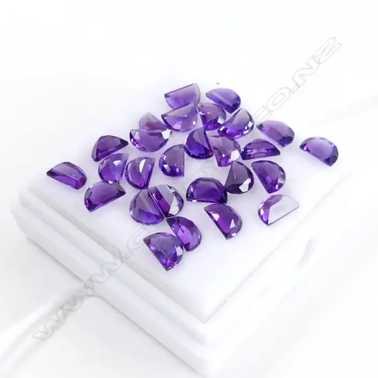 BOX HALF ROUND AMETHYST 