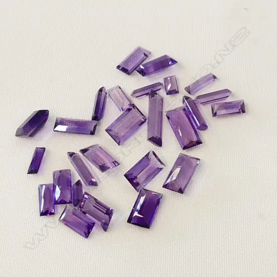 BAG RECTANGULAR CUT AMETHYSTS 