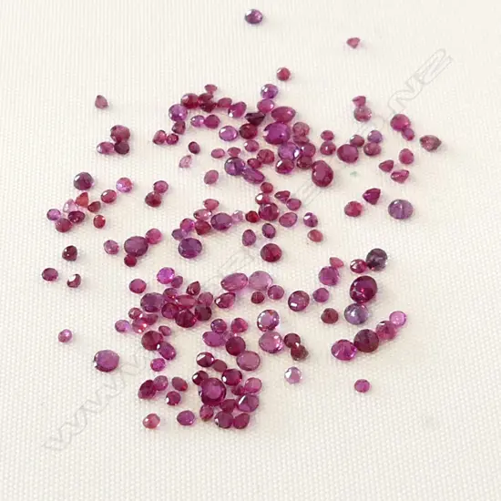 BAG 10CT FACETED RUBIES 