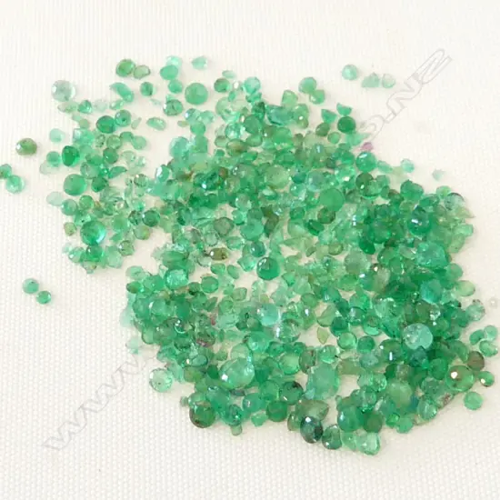 BAG 20CT FACETED EMERALDS A/F