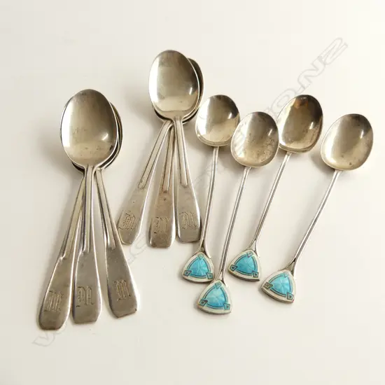 10 STG SILVER TEASPOONS (6+4) 90 GRAMS