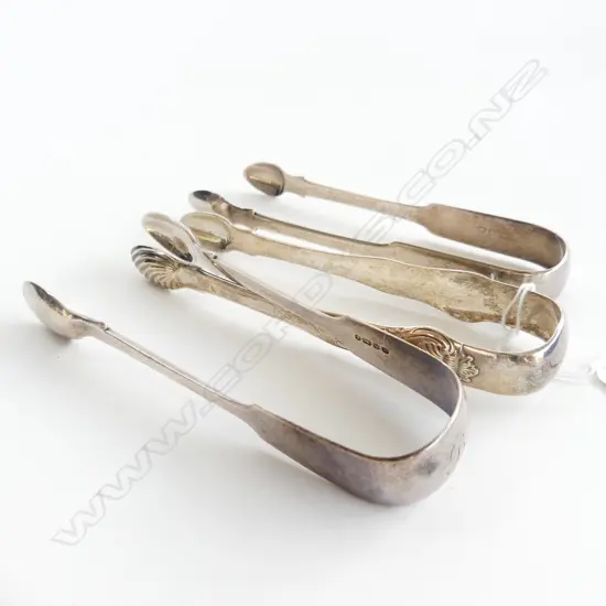 3 STG SILVER SUGAR TONGS 155 GRAMS
