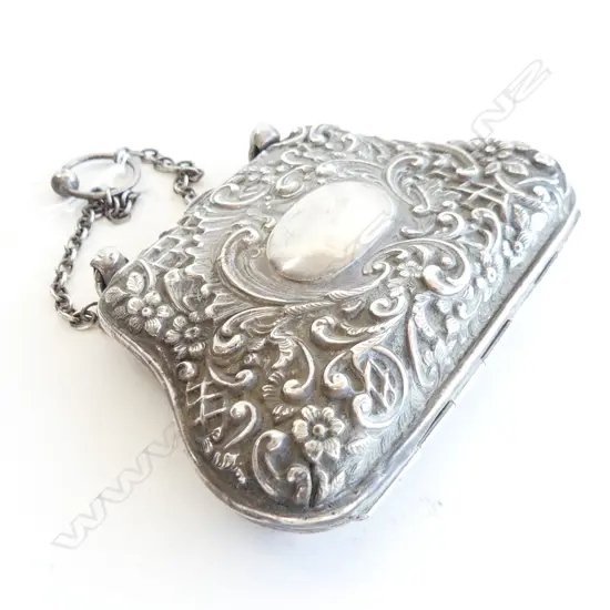 SILVER PURSE B'HAM 1904 126 GRAMS