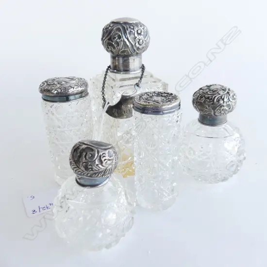 5 STG CAPPED CRYSTAL CONTAINERS minor faults