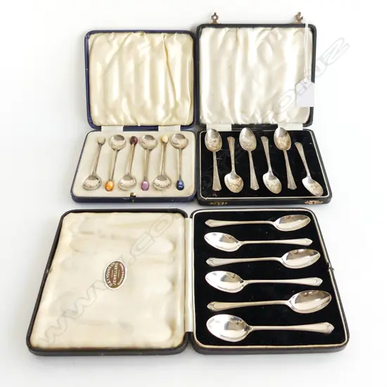 3 CASED SETS OF STG TEAPOONS 172 GRAMS