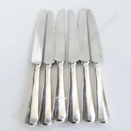 6 WALKER & HALL STG HANDLED KNIVES SHEFFIELD 1981