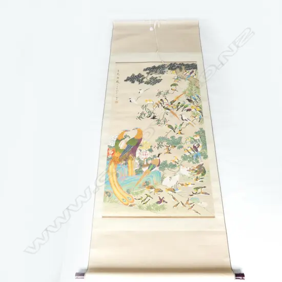 CHINESE SCROLL; BIRD DESIGN