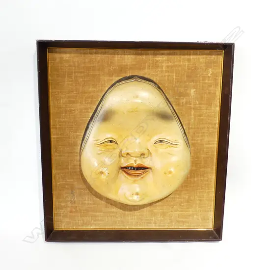JAPANESE KABUKI MASK FRAMED 450 x 500mm