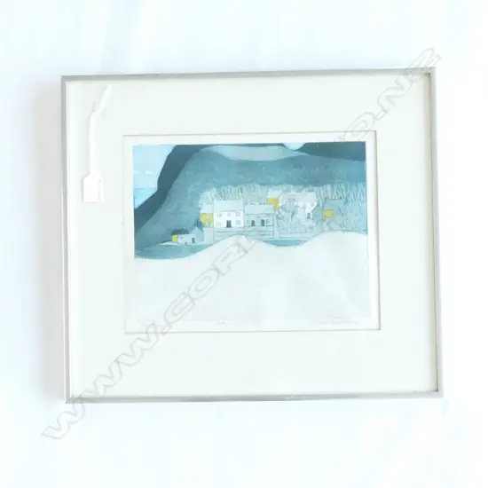 SIGNED NUMBERED PRINT SEATOWN BY JOHN BRUNSDON H420 W480MM