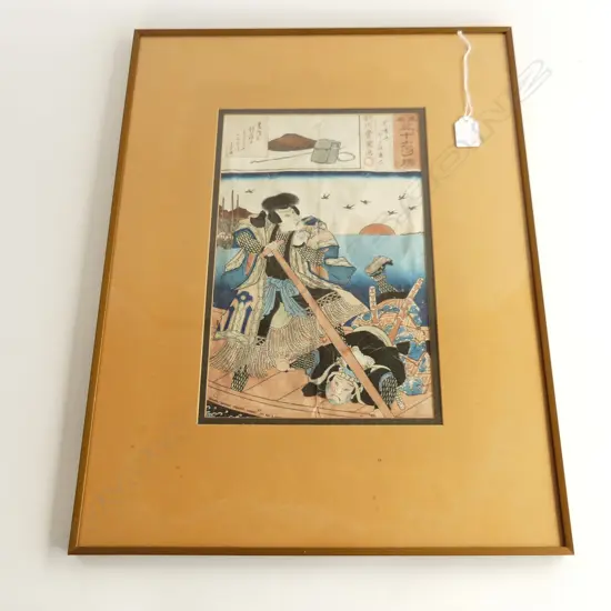 JAPANESE WOODBLOCK PRINT 320 X 240 MM SOME FAULTS