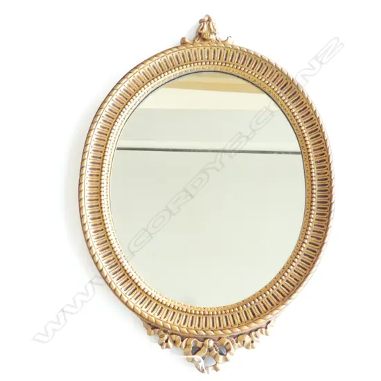 GOLD GILDED OVAL MIRROR  730 X 490MM