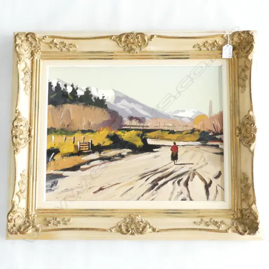 R.B. WATSON (1911-2002) OIL WINTER GLENORCHY 345 x445mm signed original frame