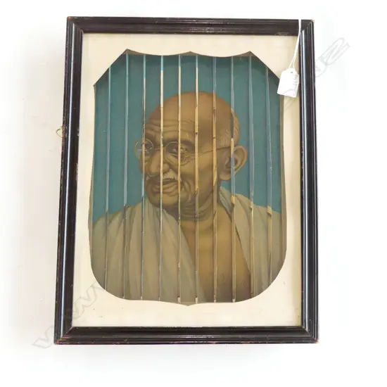LENTICULAR PORTRAIT ' GHANDI & 2 OTHERS 270 X 360MM