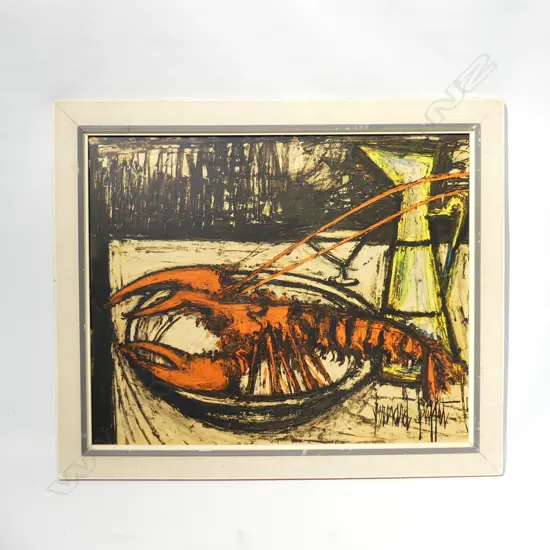 BERNARD BUFFET, LOBSTER,  STILL LIFE PRINT 1958 620 X 520MM
