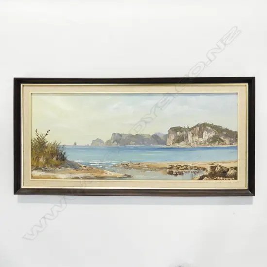 A. GREGERSON COASTAL OIL ON BOARD 285x690mm