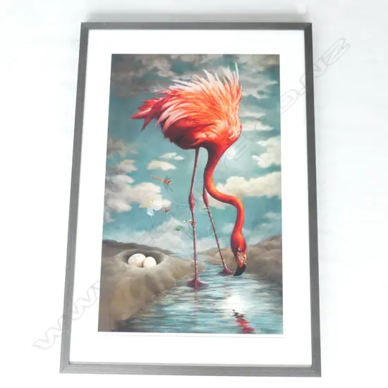 ABSTRACT FLAMINGO PRINT 710x450mm