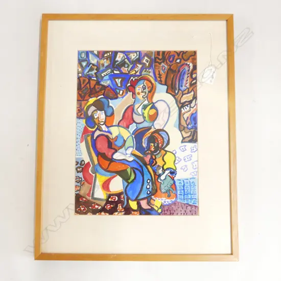 TERESA STRAKA 'THE PORTRAIT' W/C signed & dated '89. Detailed verso 350 x 250mm