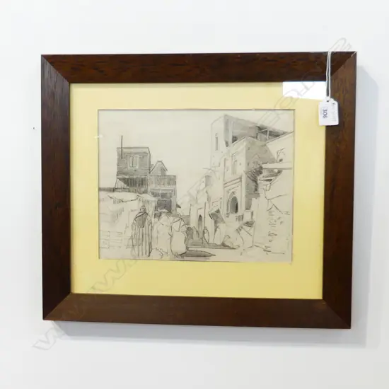 JOHN WEEKS 'MARRAKESH' PENCIL ON PAPER 1925 200x270mm