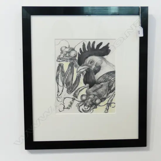 SYLVIA SIDDELL 'PREDATOR' PENCIL ON PAPER 2004 280x270mm