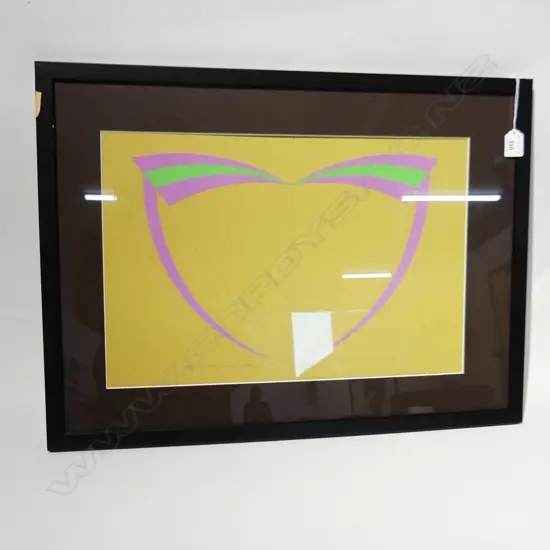 LLOYD HILLYER ABSTRACT ACRYLIC ON CARD 320x480mm