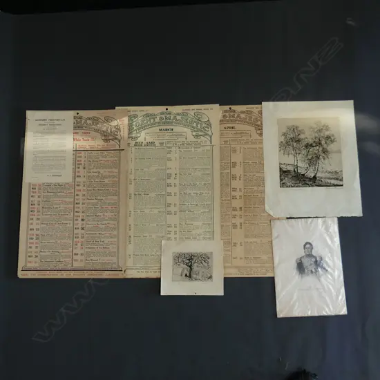 2 GISBORNE REGENT & MAJESTIC THEATRE MOVIE BILLS JAN / MARCH 1933 510x320mm + ASST. ETCHINGS