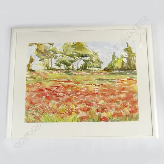 PAMELA LINES 'POPPYFIELD' W/C 530x720mm