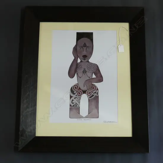 ROBYN KAHUKIWA 'HINE NGARO' ARTISTS PRINT 400x280mm