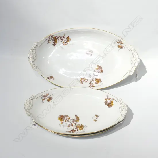 3 LARGE VINTAGE LIMOGE PORCLAIN SERVING DISHES LARGEST W300 W520MM