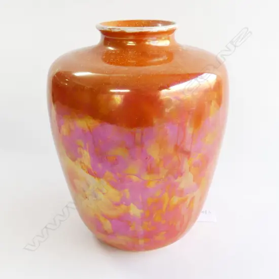 LG RUSKIN ORANGE LUSTRE VASE H.230mm