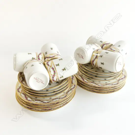 8 FRENCH COFFEE CAN TRIOS; A LA PAIX 34 AVENUE DE L'OPERA PARIS