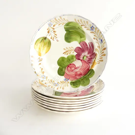 BELLE FIORE SET OF 8 DINNER PLATES BY SIMPSONS ENGLAND DIA 250MM