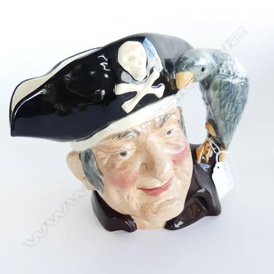 LG ROYAL DOULTON CHARACTER TOBY JUG 'LONG JOHN SILVER;' H. 190MM