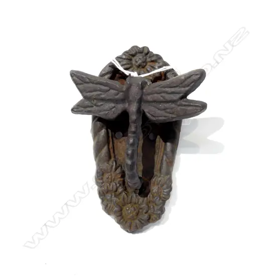 CAST IRON DRAGONFLY DOOR KNOCKER L. 135MM