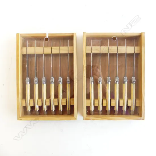 2 BOXES OF 6 LAGUIOLE STYLE STEAK KNIVES L.230mm