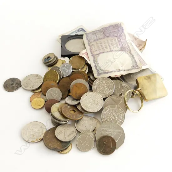 ASST. WORLD NOTES & COINS ETC