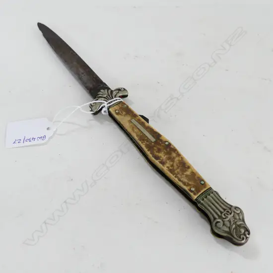 ANTIQUE LOCK KNIFE STILETTO SHEFFIELD BLADE L270MM