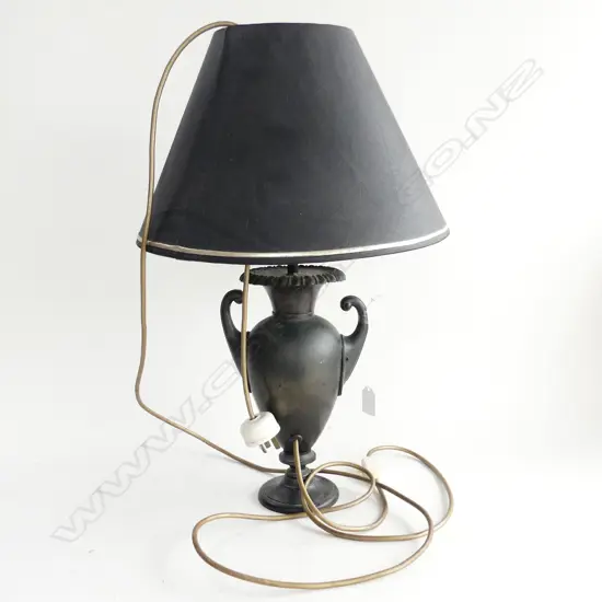 BRONZE URN TABLE LAMP H550MM