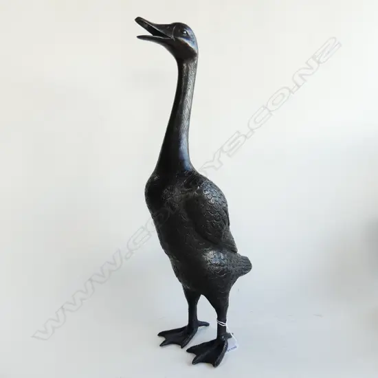 BRONZE LONG NECKED GOOSE H. 510MM