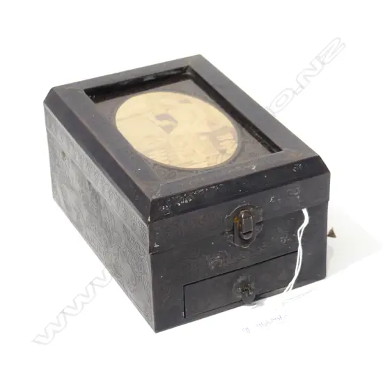 VINTAGE BRONZE JEWELLERY BOX 180 X 125MM