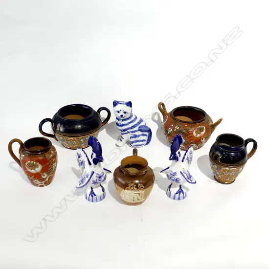 BOX LOT ASST. CHINA; DOULTON, DELFT ETC