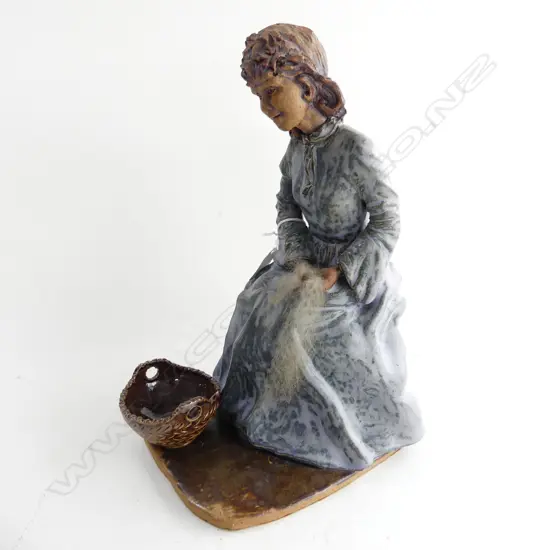 MANNER OF KEN KENDALL; CERAMIC SPINNER FIGURINE H.330mm