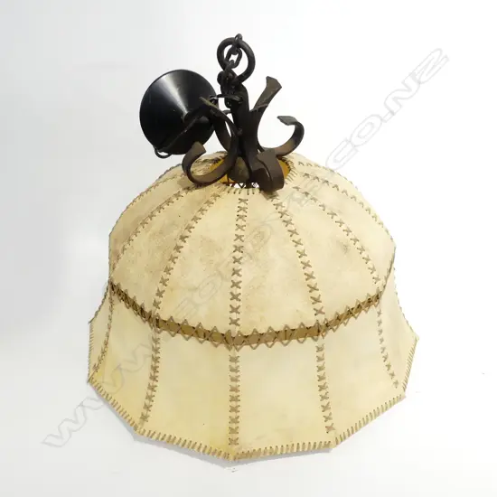 VINTAGE GOTHIC STYLE PARCHMENT PENDANT LIGHTSHADE DIA550MM H500MM