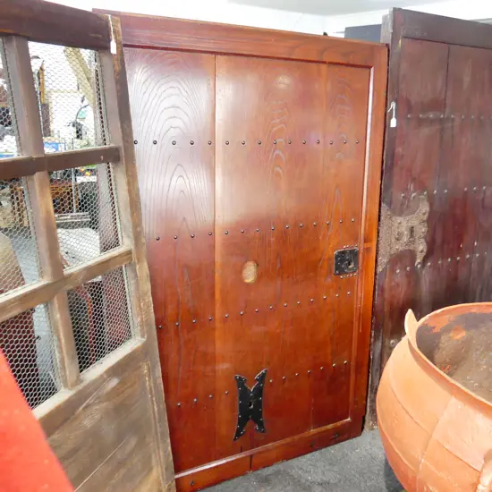 OLD JAPANESE KEYAKI KURA DOOR MEIJI PERIOD 1800 x 1200mm