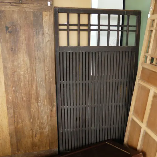 JAPANESE MEIJI PERIOD KITCHEN DIVIDER PANEL. H.1750 x 990mm.